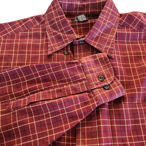 Brooks Brothers 1818 long sleeve button down shirt made in USA, men's size L / eaa526661